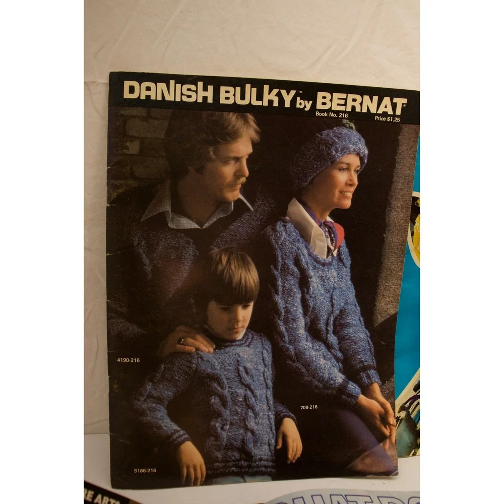 Vintage 1970s Knitting Crochet Pattern Books Bernat Family‎ Circle Lot of 5+